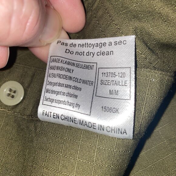 Gamekeeper Men M Army Green Short Sleeve Button-Up Shirt Ripstop Camo Highlights - Picture 7 of 9